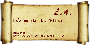 Löwentritt Adina névjegykártya
